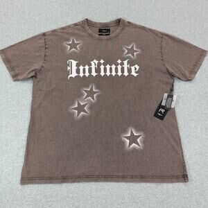 Reserved Supply Men's XL Shirt Infinite Stars Acid Wash Brown Oversized NWT